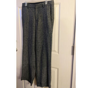 Soft Surroundings Black/White Size 10 Wide Leg Trousers, Winter, Business Casual